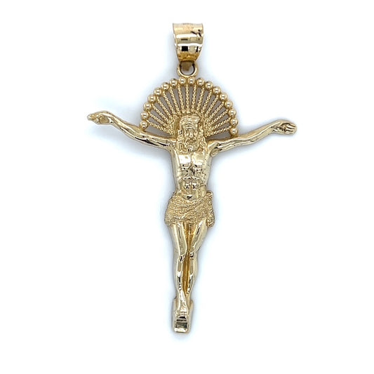10K Yellow Gold Jesus Pendant