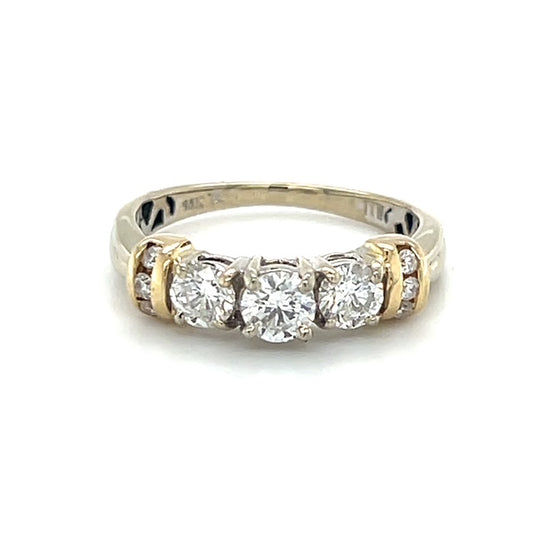 14K Yellow Gold Diamond Lady's Fashion Ring; Size 7