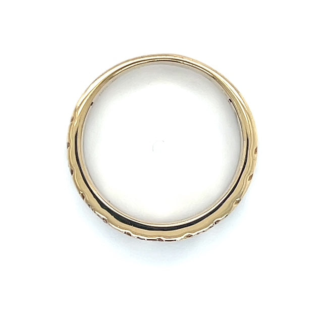 10K Yellow Gold Diamond Gentleman's Fashion Ring; Size 9.5