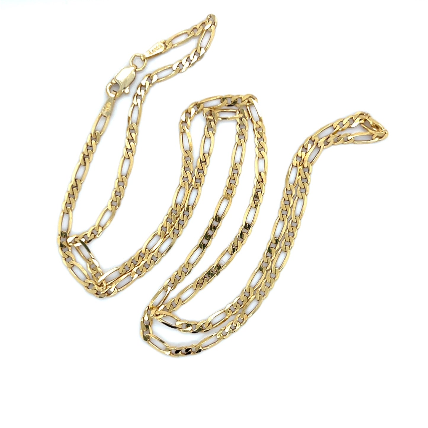 10K Yellow Gold 20" Figaro Chain; 4.6g