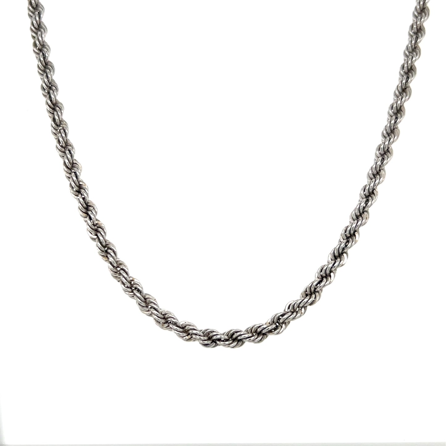 10K White Gold 22.5" Rope Chain
