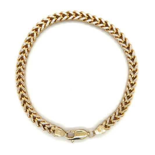 10K Yellow Gold 8" Bracelet; 8.9g