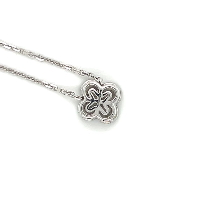 14K White Gold Diamond 18" Necklace