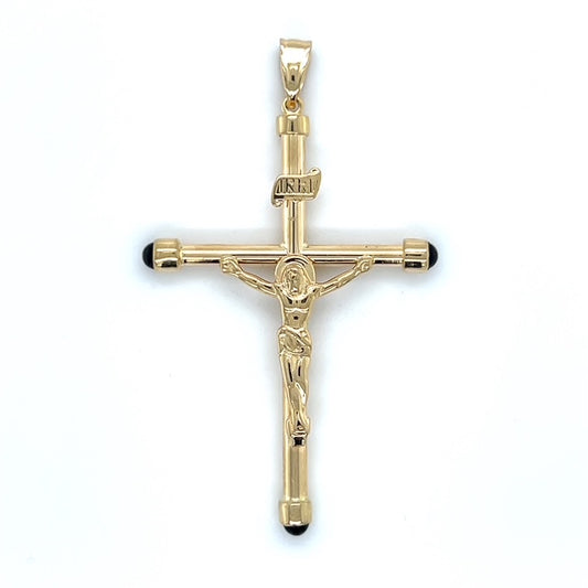 14K Yellow Gold Crucifix Pendant