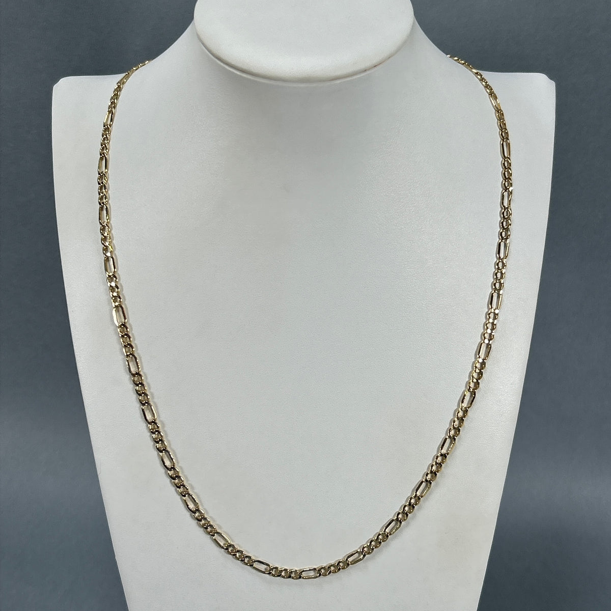 10K Yellow Gold 24" Figaro Chain