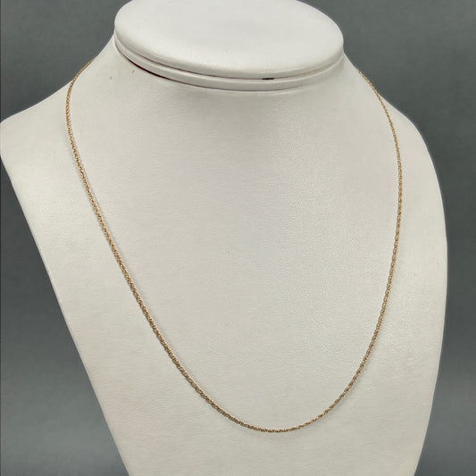 14K Yellow Gold 19" Chain