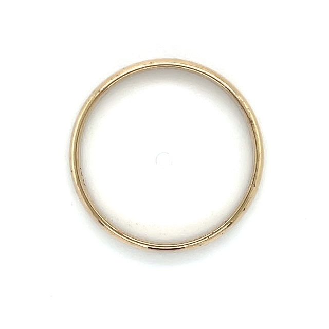 14K Yellow Gold Gentleman's Wedding Band; Size 10