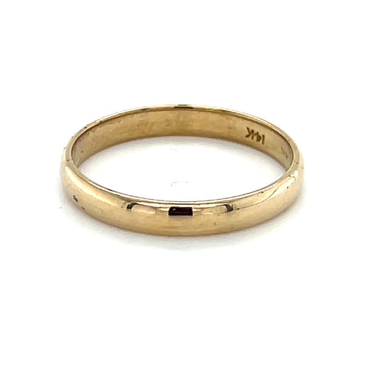 14K Yellow Gold Gentleman's Wedding Band; Size 10