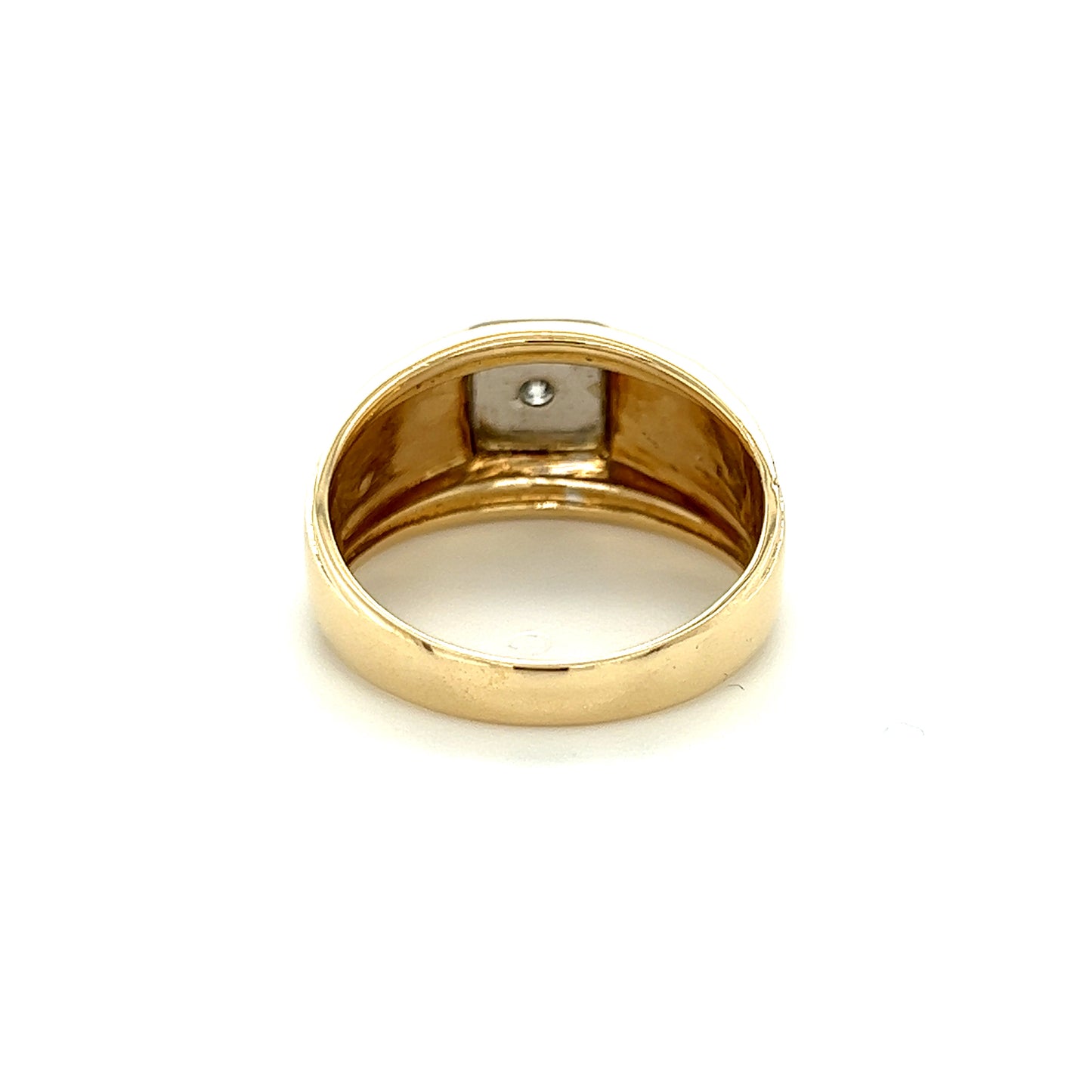 14k Yellow Gold & Diamond Men's Ring .15ctw 6.4g