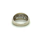 14K 2 Tone Gold Men's Diamond Fashion Ring 3 Diamonds .15ctw 7.3g