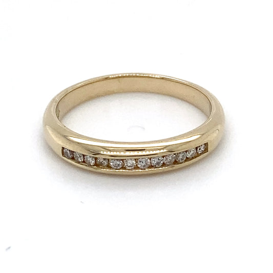 14K Yellow Gold Diamond Ring; 0.25CTW; Size 7; 2.0DWT