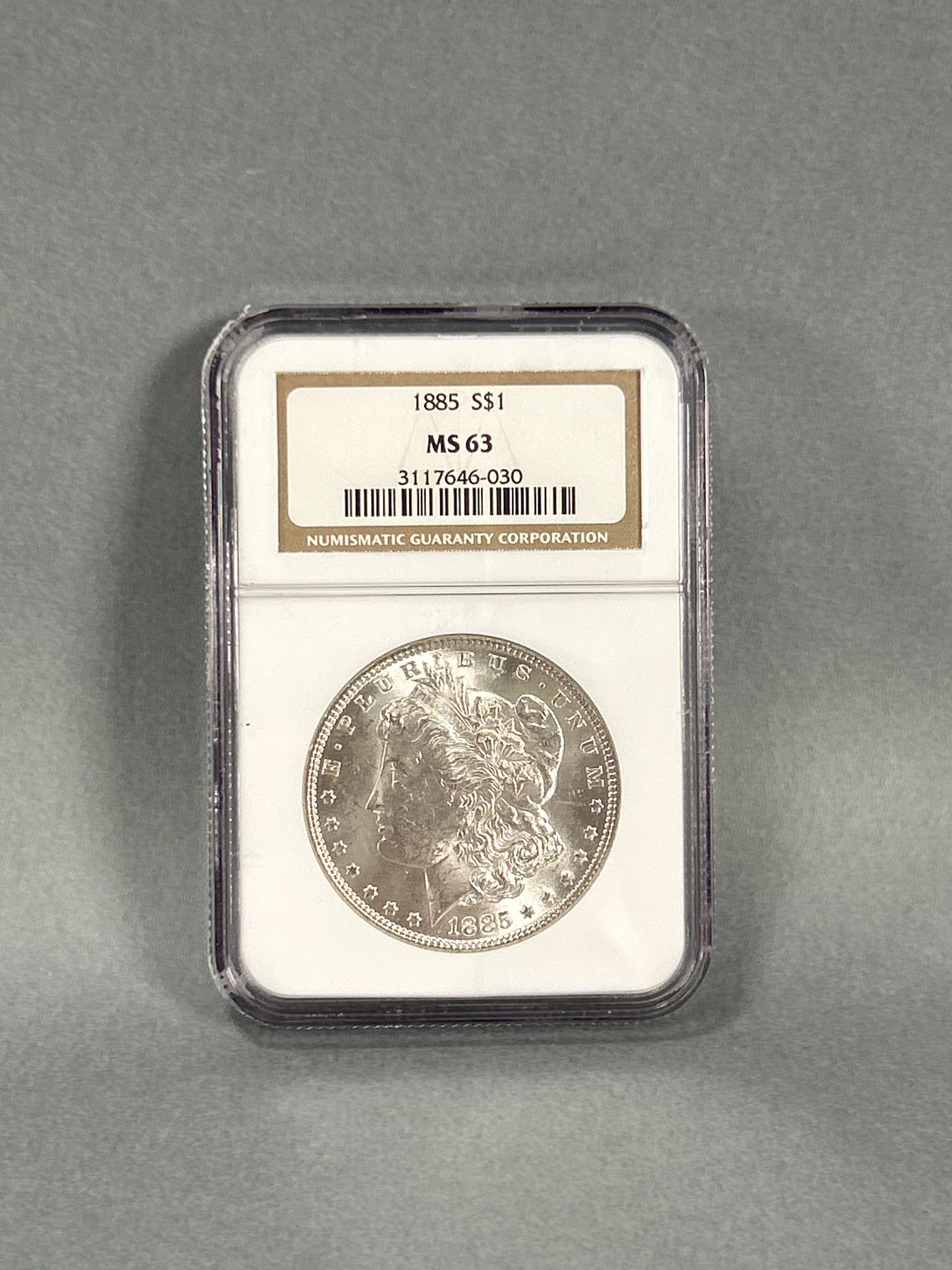NGC Graded 1885 Silver Morgan Dollar MS 63