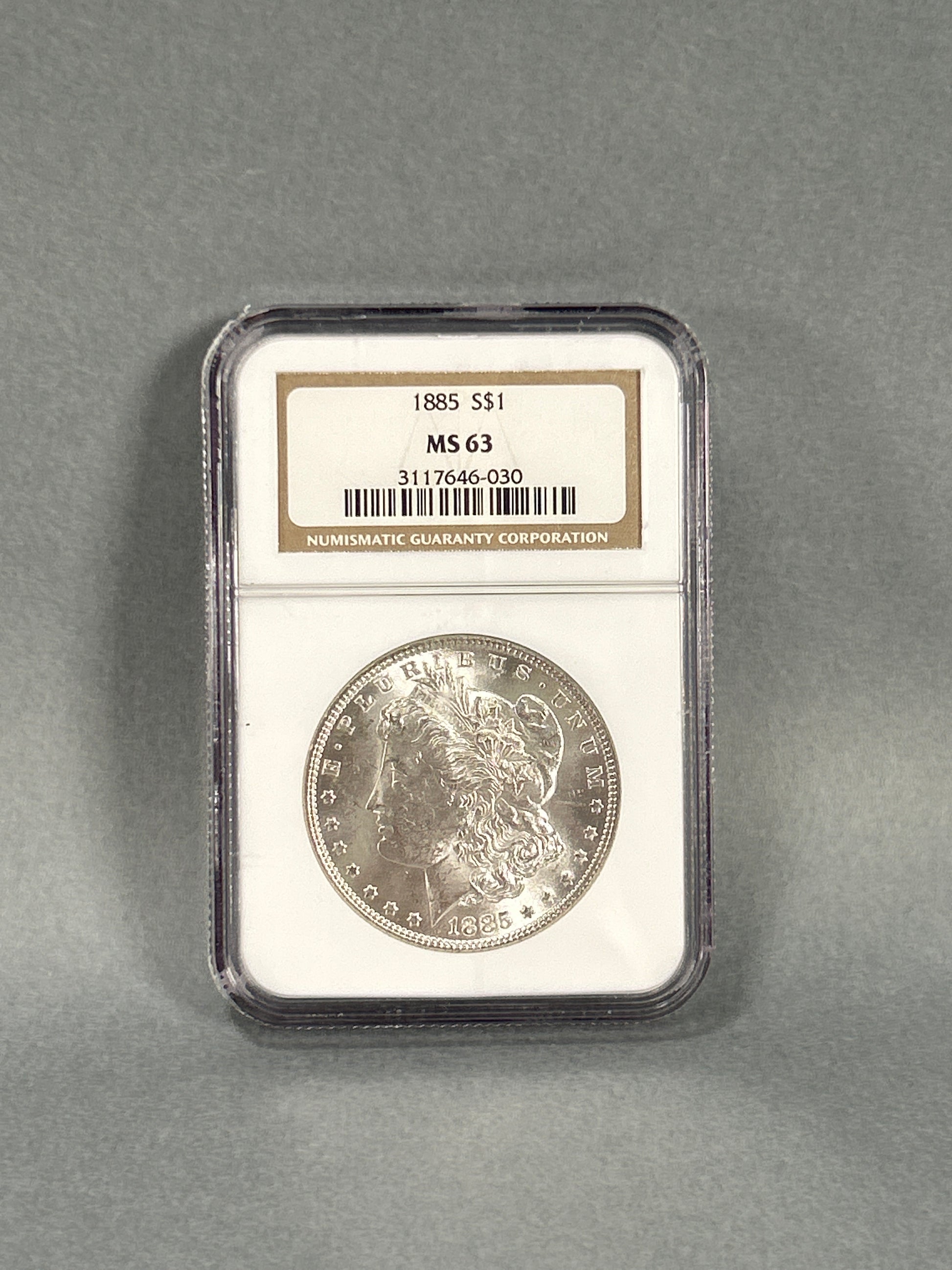 NGC Graded 1885 Silver Morgan Dollar MS 63