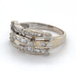 14K White Gold Diamond Ring; 0.56CTW; Size 7.5; 4.1g