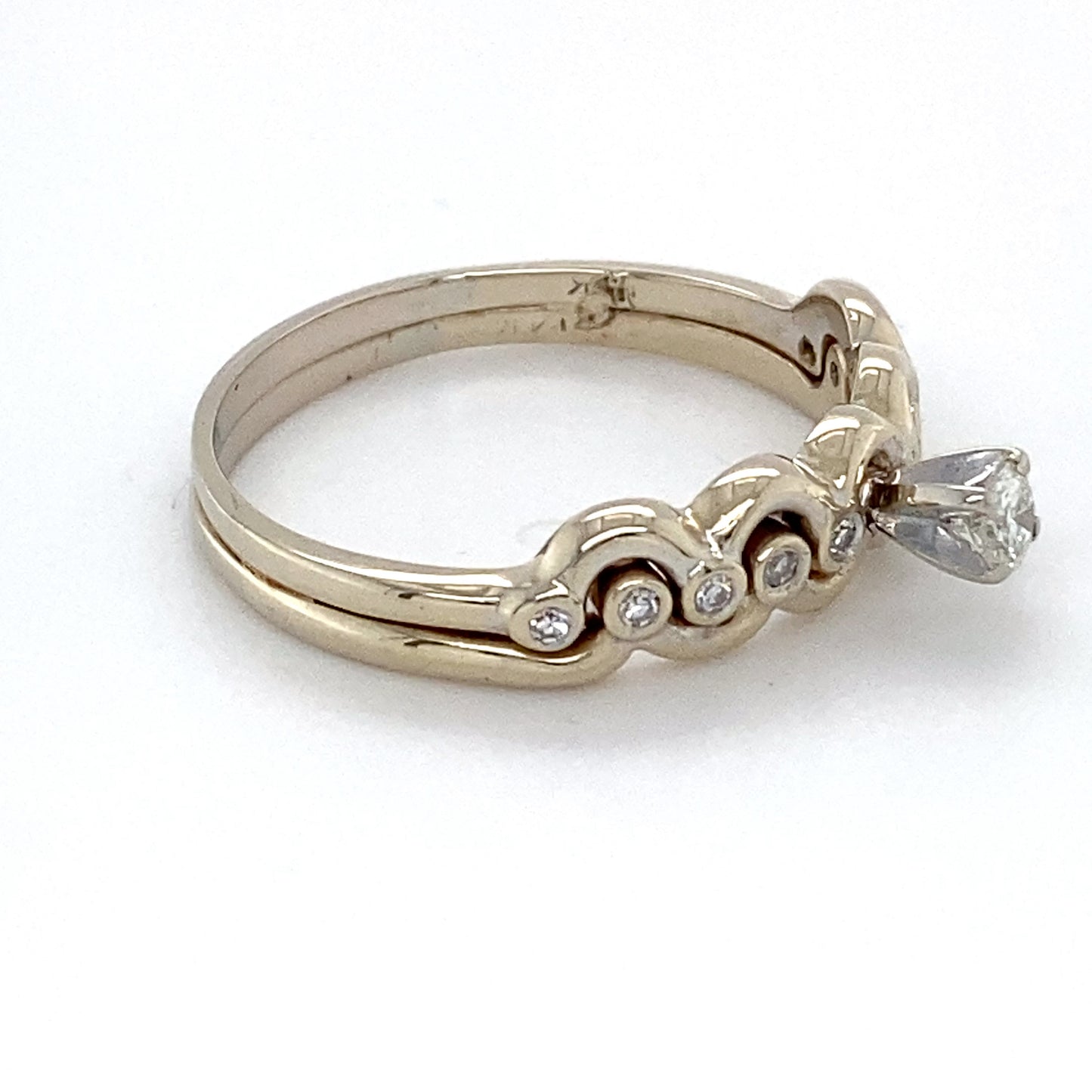 14K White Gold Diamond Ring; 0.25CTW; Size 9.5