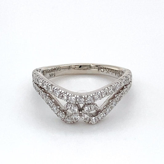 14K White Gold Diamond Ring; 0.50CTW; Size 3.5; 2.4g