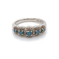 14K White Gold Blue Diamond Ring; 0.50CTW; Size 7