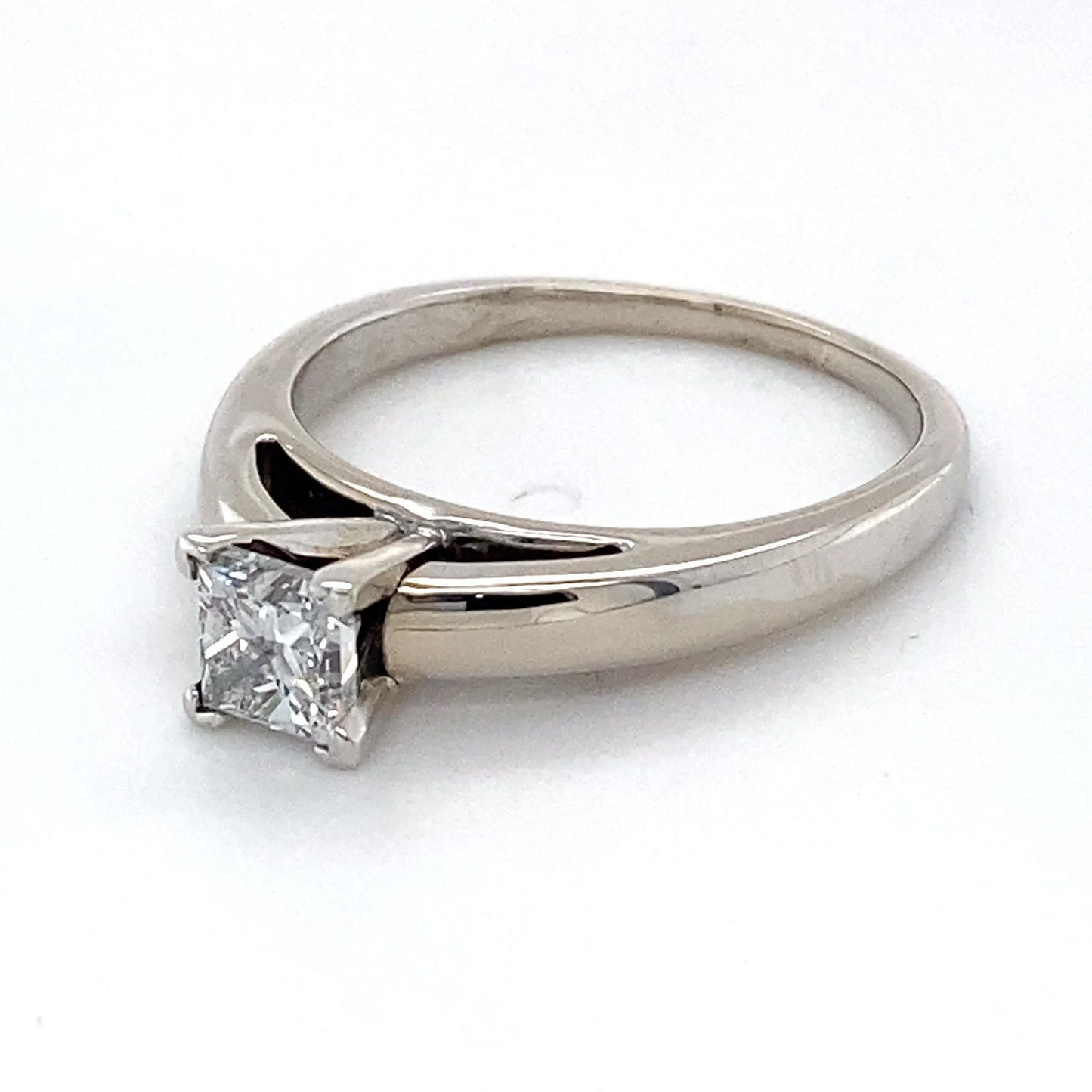 14K White Gold Diamond Solitaire Ring; 0.62CTW; Size 7.25; 4.2g