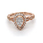 14K Rose Gold & Halo Diamond Cluster Ring; Size 8; 5.6g