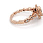 14K Rose Gold & Halo Diamond Cluster Ring; Size 8; 5.6g