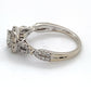 14K White Gold Halo Diamond Ring; 0.50CTW; Size: 7; 3.7g
