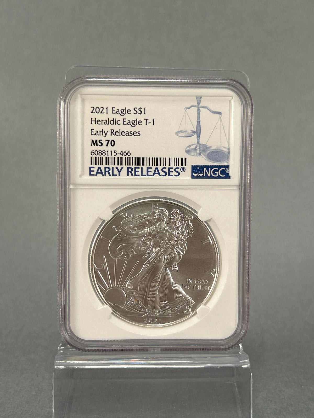 2021 Silver Eagle Heraldic Eagle T-1 NGC-MS 70