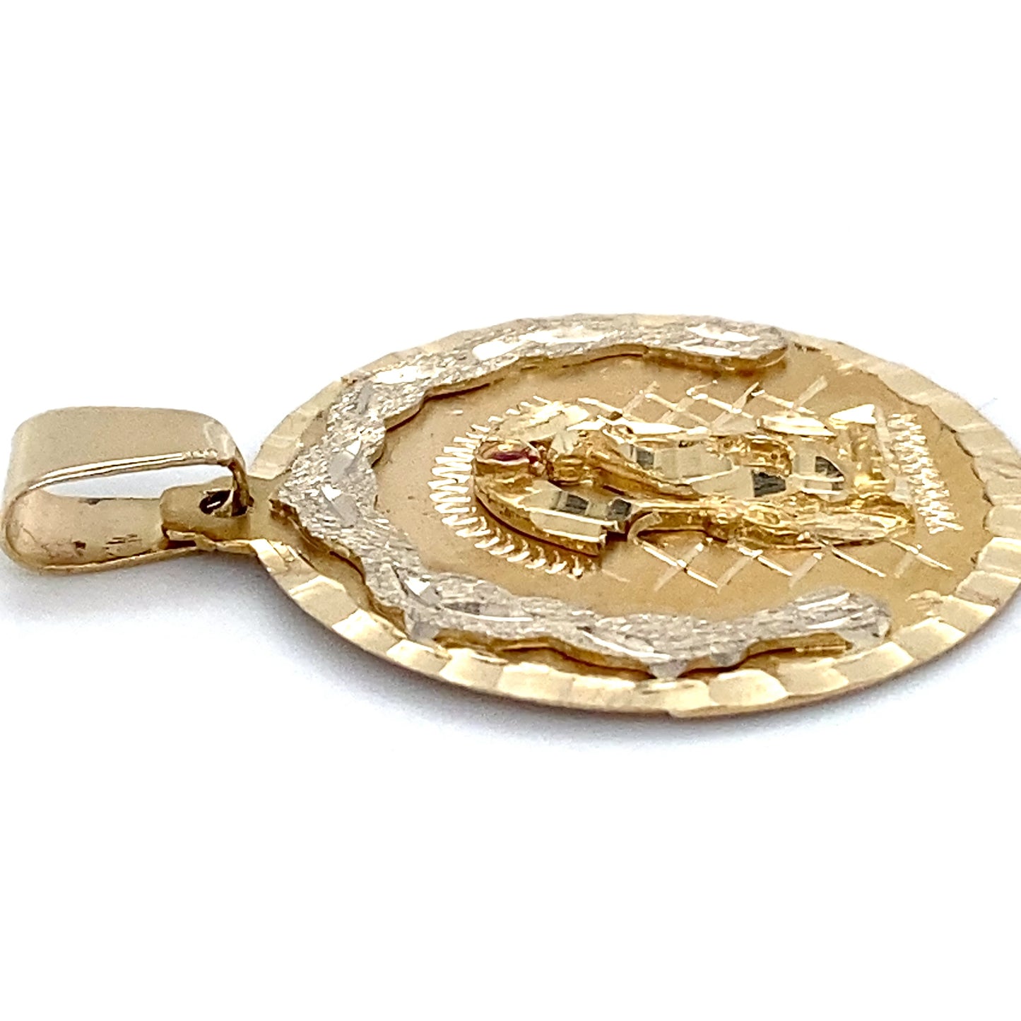 14K Yellow Gold Round Pendant; 2.9DWT; 4.4g