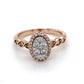10K Rose Gold Halo Diamond Ring; 0.40CTW; Size 5; 2.9g