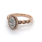 10K Rose Gold Halo Diamond Ring; 0.40CTW; Size 5; 2.9g