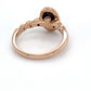10K Rose Gold Halo Diamond Ring; 0.40CTW; Size 5; 2.9g