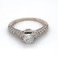 14K White Gold Diamond Ring; 0.90CTW; Size 6.5; 3.5g