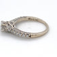 14K White Gold Diamond Ring; 0.90CTW; Size 6.5; 3.5g