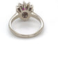 14K White Gold Ruby and Diamond Ring; 0.15CTW; Size 6