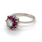 14K White Gold Ruby & Diamond Ring; 0.35CTW; Size 7; 2.8g