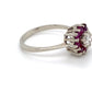 14K White Gold Ruby & Diamond Ring; 0.35CTW; Size 7; 2.8g
