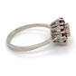 14K White Gold Ruby & Diamond Ring; 0.35CTW; Size 7; 2.8g