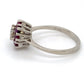 14K White Gold Ruby & Diamond Ring; 0.35CTW; Size 7; 2.8g