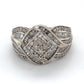 10K White Gold Diamond Ring; 1.25CTW; Size 7; 5.9g