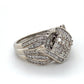 10K White Gold Diamond Ring; 1.25CTW; Size 7; 5.9g
