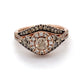 10K Rose Gold Halo Diamond Ring; 0.75CTW; Size 6; 3.8g
