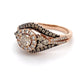 10K Rose Gold Halo Diamond Ring; 0.75CTW; Size 6; 3.8g