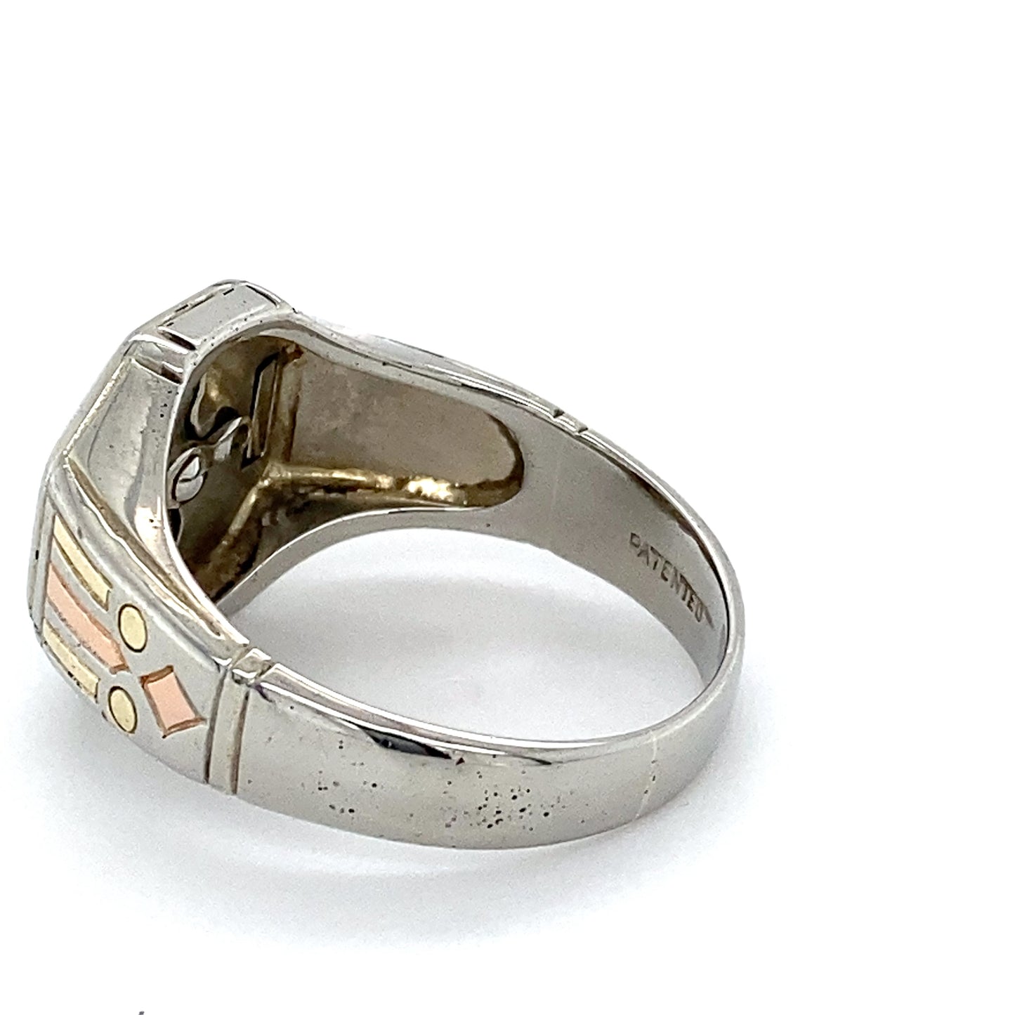 14K White Gold Diamond Gentleman's Ring; 5.5DWT; Size 10.5