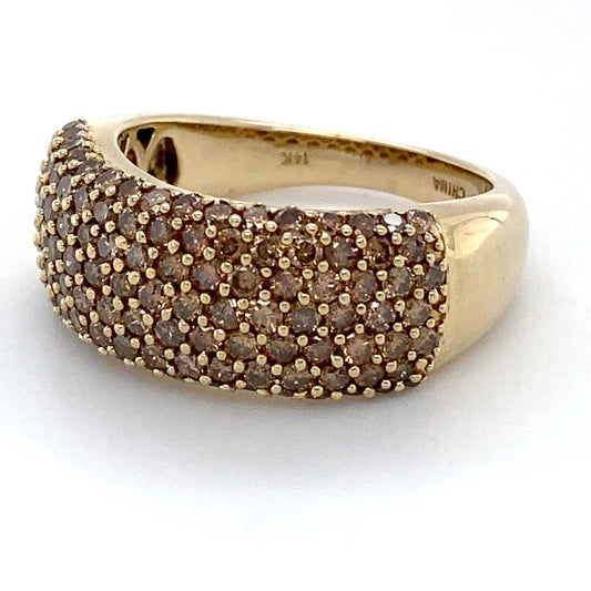 14K Yellow Gold Diamond Ring; 1.00CTW; Size:9; 9.1g