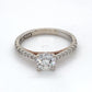 14K White Gold Diamond Ring; 1.08CTW; Size 6; 2.6g