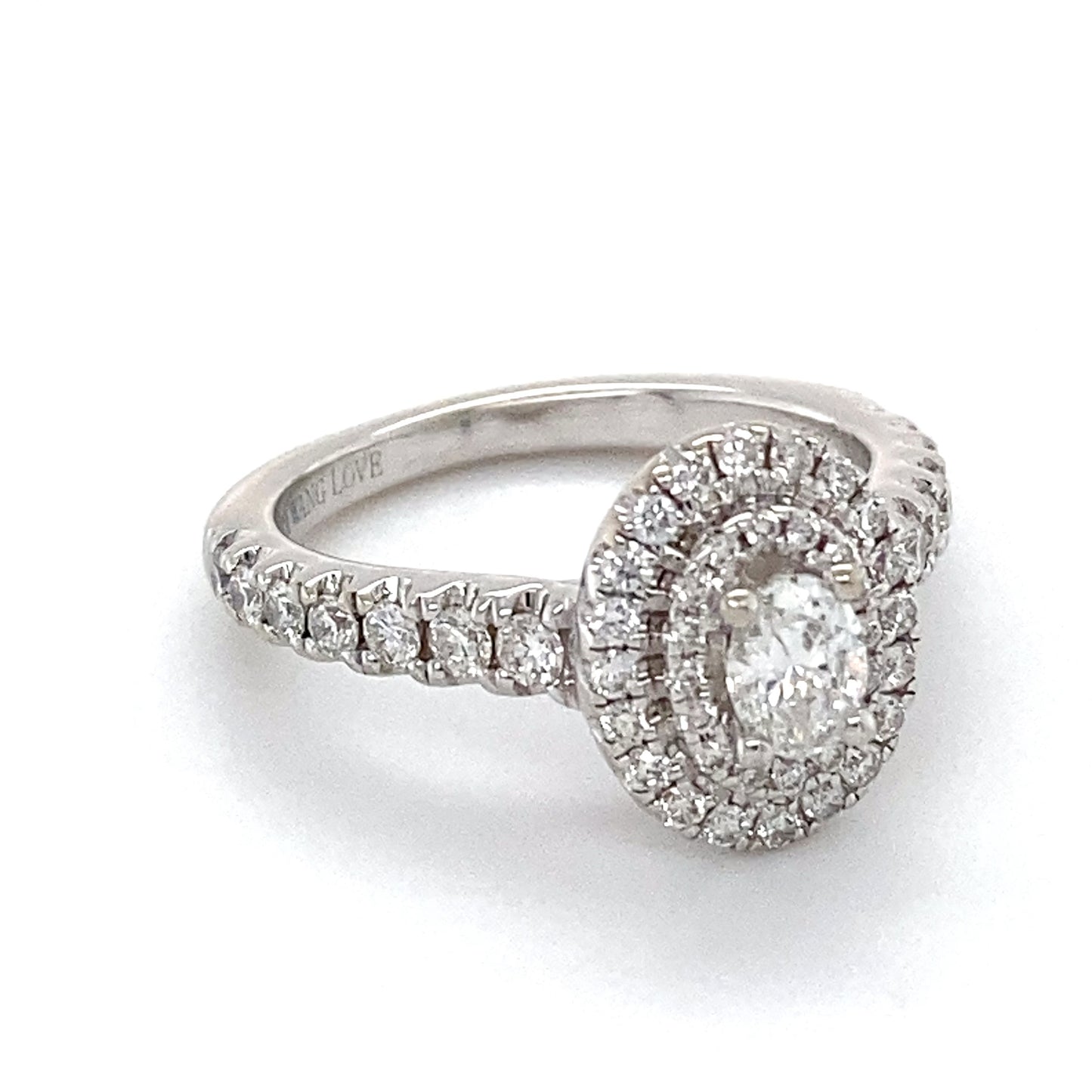 14K White Gold Diamond Ring; Vera Wang; 0.65CTW; Size 5
