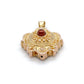 14K Yellow Gold Crest Pendant; 1.6DWT; 2.5g
