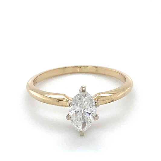 14K Yellow Gold Diamond Ring; 0.65CTW; Size: 6; 1.8g