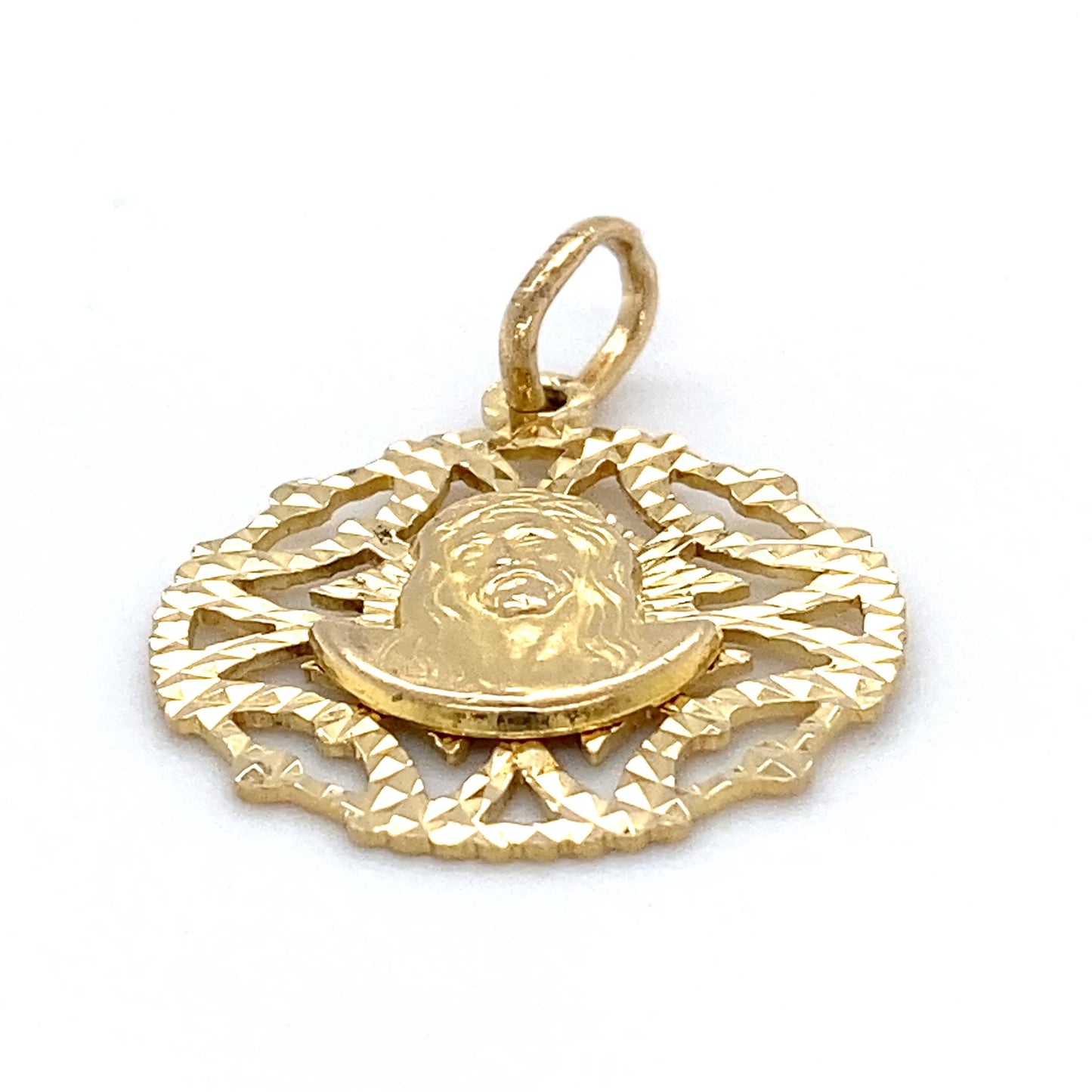 14K Yellow Gold Jesus Christ Pendant; 1.6DWT; 2.5g