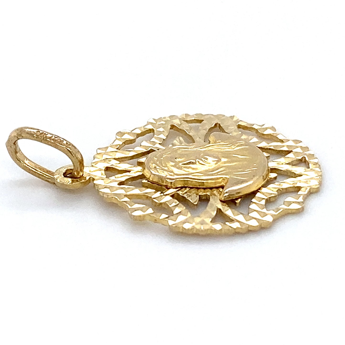 14K Yellow Gold Jesus Christ Pendant; 1.6DWT; 2.5g