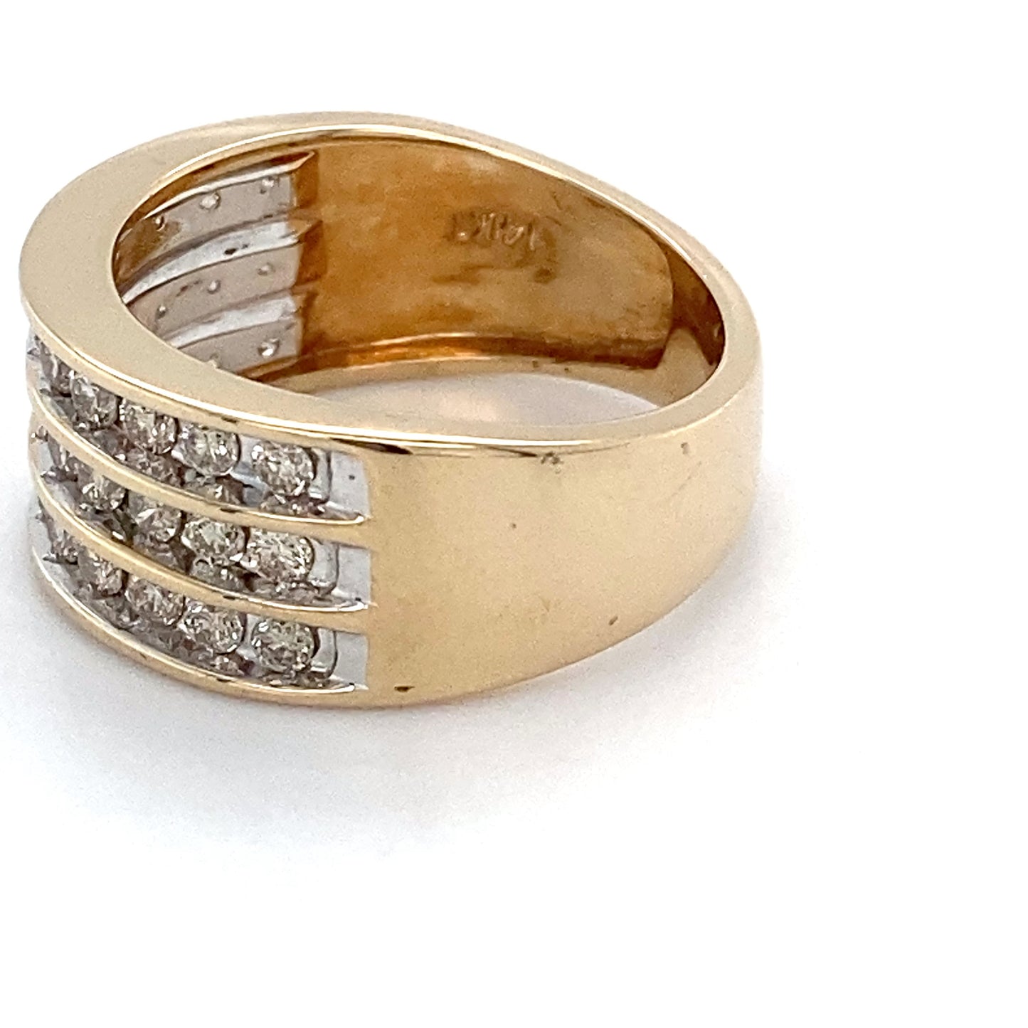 14K Yellow Gold Diamond Ring; 5.5g; 3.6DWT; Size: 7